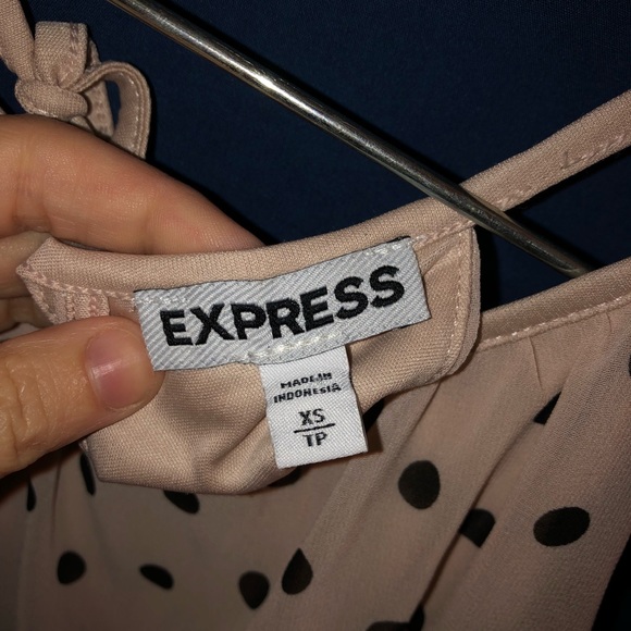 Express black and white polka dot tank - Picture 2 of 3
